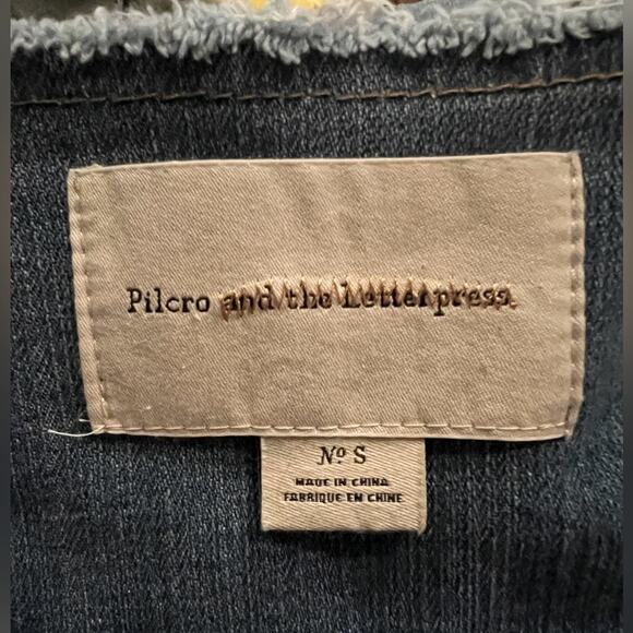 Pilcro & Letterpress Ruffle Denim Jean Jacket Size Small - Picture 10 of 10